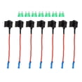 thumbnail image 1 of Unique Bargains 1 Set Universal 7pcs Car Fuse Tap Adapter 12V with 7pcs 30A Standard APR ATC Blade Type Fuse, 1 of 7
