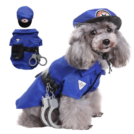 GASTROPOD Dog Halloween Costumes Whimsical Small Dog Halloween Costumes Polyester Police Set Dog Halloween Costumes Girl Style4 S