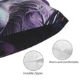 thumbnail image 3 of Honeii Purple Sky Wolf Print Pillow Cases,Plush Throw Pillow Covers,Decorative Pillowcase for Sofa, Couch, Living Room-16"x24", 3 of 6