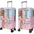 thumbnail image 3 of Travel Luggage Cover Suitcase Girl Protector Storage Fits 18-32 Inch Luggage Flower Luggage Protector Wheel Covers Patterned Travel with Pocket Elastic Luggage Anti-scratch Suitcase Cover XL, 3 of 6