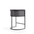 thumbnail image 3 of Manhattan Comfort Cosmopolitan 33.8 in. Grey and Black Metal Counter Height Bar Stool, 3 of 3