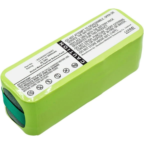 Batteries N Accessories BNA-WB-H6703 Vacuum Cleaners Battery - Ni-MH, 14.4V, 2800 mAh, Ultra High Capacity Battery - Replacement for AGAiT NS280D67C00RT Battery