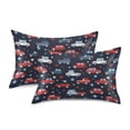 thumbnail image 2 of Haosy Satin Pillowcase for Hair and Skin Standard Cooling Silk Pillow Case with Envelope Closure Cartoon Car and Star 20"x30", 2 of 9