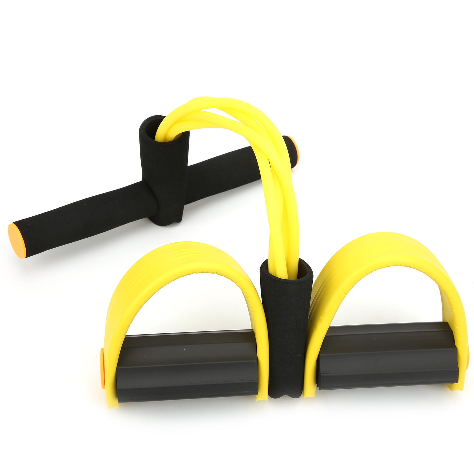 2 Tubes Elastic Pull Rope, Sit-up Resistance Band With Foot Pedal Fitness Tool Effective TPE Lightweight  For Yoga Exercise For Home Pilates