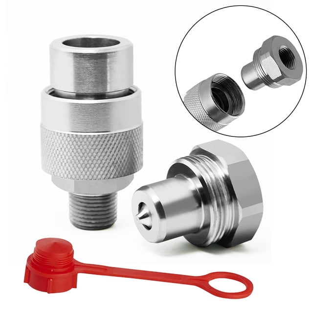 1/4 3/8 Inch Oil Cylinder Pneumatic Pump High Pressure Oil Pipe Quick Connector Ejector Pin-Npt3/8