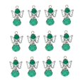 thumbnail image 2 of KLKCMS 12 Pcs Pendentif en Alliage Filigrane Creux avec Perles de Verre Cristal Bleu Paon, 2 of 9