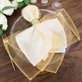 thumbnail image 4 of Balsa Circle 10 Gold Decorative 23" x 23" Sheer Organza Dinner Table Napkins Party Decorations, 4 of 8