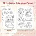 thumbnail image 2 of Water Soluble Embroidery Patterns for Beginners Dandelion Flower 4 Sheets with 20pcs Wash Away Stick and Stitch Embroidery Pattern Stabilizer for Hand Sewing Women Adults, 2 of 9