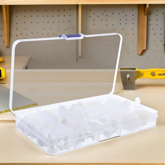 DRAFIDEEP 45-Piece White Plastic Doll Joints for Bear Crafting, Flexible and Easy to Install Assembly Parts