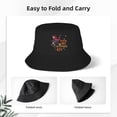 thumbnail image 3 of Bucket Hats Fashion Sun Cap Packable Outdoor Fisherman Hat for Women and Men Happy Halloweenie Witch Dog Bucket Hats, 3 of 8