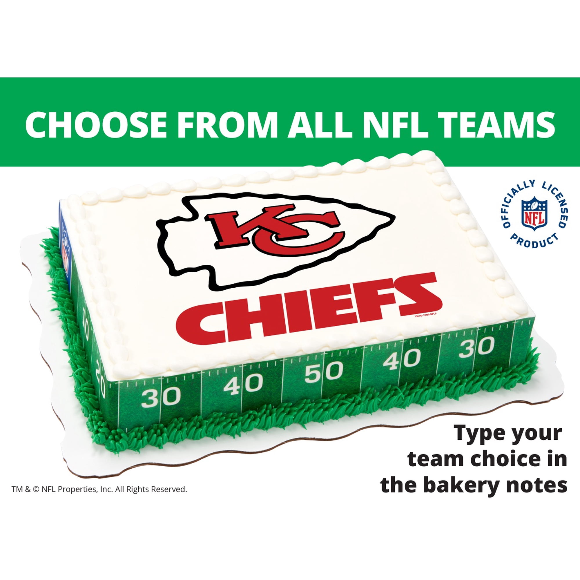 Team Spirit NFL Quarter Sheet Cake