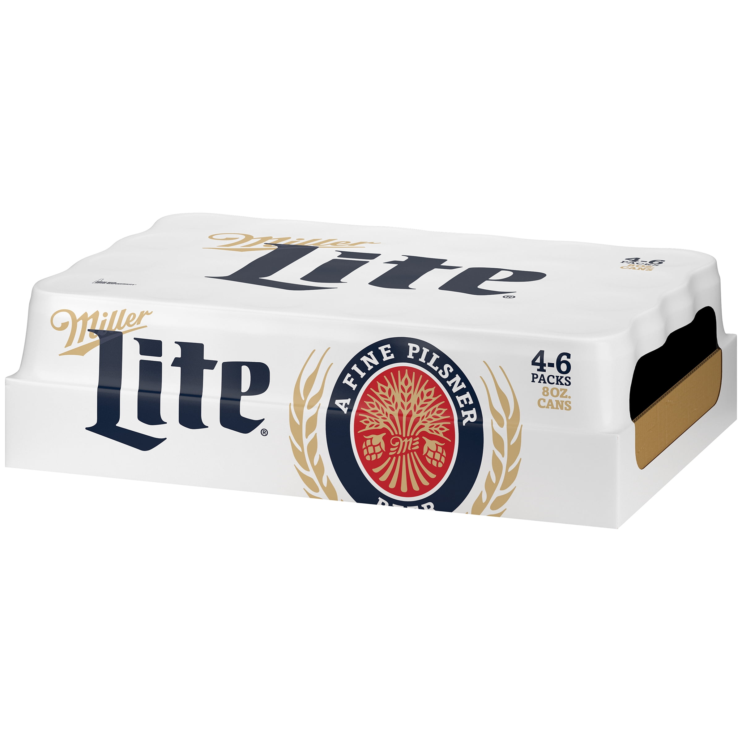 Miller Lite American Light Lager Beer, 24 Pack, 8 fl. oz. Cans, 4.2% ABV