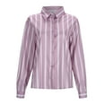 thumbnail image 4 of Lixiuxyad Long Sleeved Tops Womens Ladies Fashionable Striped Loose Long Sleeved Shirt, 4 of 6