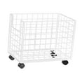 thumbnail image 2 of Cesta de lavandería, cesta de lavandería sobre ruedas, alambre de metal multifunción Organizador de carro de ropa sucia moderna para entrada de baño, 2 of 8