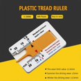 thumbnail image 4 of Tyre Depth Gauge, Tread Depth Gauge for Tyres, 020 mm Plastic Tyre Tread Depth Gauge, Depth Gauge for Car, Motorcycle, Van, SUV, Truck, Wheel Yellow, 4 of 5
