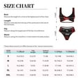 thumbnail image 2 of Kdxio Black Panther Red Background Print Women's 2 Piece High Waisted Wrap Spaghetti Strap Summer Swimsuit Bikini Set-Medium, 2 of 5