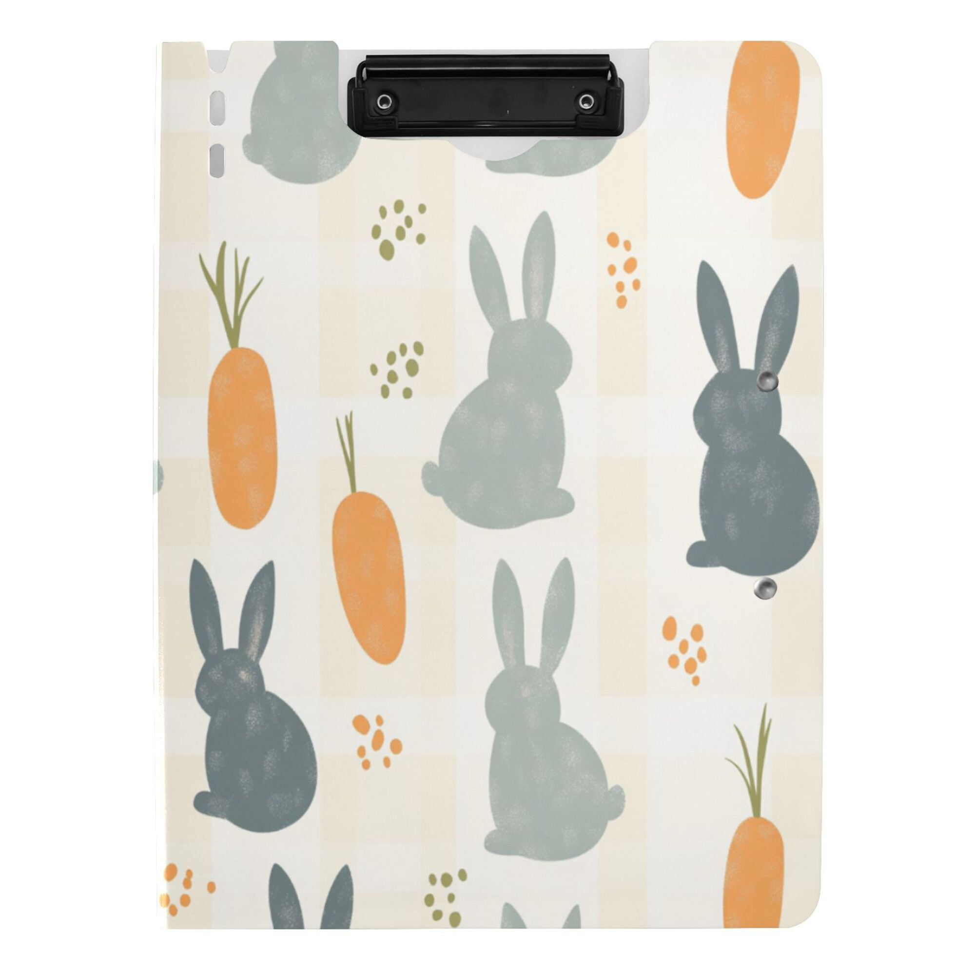 FORMRS A4 Clipboard Folder with Pen Holder Horizontal Foldable School Office Binder, Whimsical Rabbits