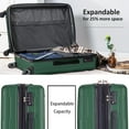 thumbnail image 5 of 2 Piece Luggage Set, Expandable ABS Lightweight Suitcase With TSA Lock And 360 Degree Spinner Wheels For Men Women Travel Business (20inch+28inch), 5 of 9