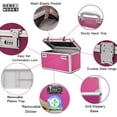thumbnail image 4 of Hewei Works Locking Box with Portable Storage Case, 38x 22x 24cm, Childproof Medication Lock Organizer, Lockbox for Documents, Medicine & Valuables (PINK), 4 of 8