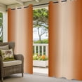 thumbnail image 3 of Burnt Orange Ombre Outdoor Curtains for Patio Waterproof,Windproof Privacy Curtains with Weighted Bottom,Modern Gradient Abstract Art Outside Drapes for Picnic Garage Backyard Cabana 54"x95" 1 Panel, 3 of 8