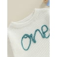 thumbnail image 5 of Bagilaanoe Newborn Baby Boys Girl Knitted Romper Sweater Long Sleeve Bodysuits Letter Embroidered Pullover 9M 12M 18M Infant Warm Jumpers Tops Fall Loose Knitwear, 5 of 9