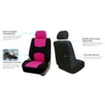 thumbnail image 3 of FH Group Cloth Car Seat Covers, Universal Fit Solid Back Seat Cover Full Set Pink FB050114PINK-ST, 3 of 7