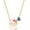 December-Zircon Blue, variant on Sanrio Hello Kitty Brass Heart Birthstone Charm Necklace - 16 + 2'' Chain, April