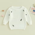 thumbnail image 2 of Okbabeha Newborn Kids Girls Boys Embroidered Knitted Sweater Long Sleeve Warm Sweatshirt Tops Autumn Winter Outfits Clothes, 2 of 7