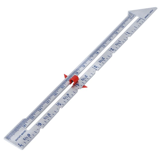 Sliding Gauge, Aluminum Quilting Ruler Convenient Safe Wear-resistant Adjustable For Measurement For Positioning For Household For DIY Craft Silver,Blue