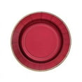 thumbnail image 3 of BalsaCircle 25 Burgundy Round 10" Metallic Disposable Dinner Salad Paper Plates Textured Trim Party Events Decorations, 3 of 8