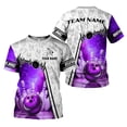 thumbnail image 5 of Custom Name Team Name 3D Bowling Shirt, Bowling Shirts for Men Women, Short Sleeve Shirts for Team Bowling (Pink, S), 5 of 10