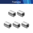 thumbnail image 3 of Huggegwe 5 Pcs Écrous de Connecteur Ronds Écrou de Raccord de Tige Filetée pour Connecter Deux Arbres Filetés CJB91-25834, 3 of 5