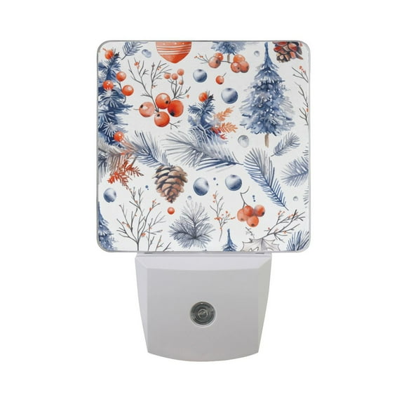 Pine Cones Trees Leaves. Night Light 2 Pack LED Nightlight Plug into Wall Dusk to Dawn Sensor Soft White