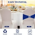 thumbnail image 4 of Wehilion Spandex Chair Sashes with Crown Buckle Spandex Stretch Chair Bands Cover Ties with Buckle Slider Chair Cover Band Chair Sashes Chair Cover Bands with Buckle,20/30/50/100pcs, 4 of 7