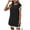 A219 Black, variant on Mifsaly Ribbed Knit T Shirt Dress Women Mini Cap Sleeve Crewneck Summer Dresses Contrast Trim Lightweight Work Vacation Sundress S