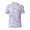 thumbnail image 2 of Daiia Purple Butterfly Pattern Men’s Polo Shirts,Solid Deck Shirt,Classic Fit, Breathable Cotton Polo for Casual and Sport Wear-Small, 2 of 9