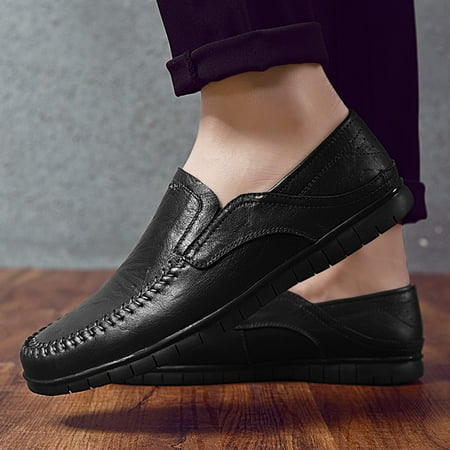 

Leather Shoes Fashion Men s Trend Retro Business Shoes Casual Shoes Breathable Peas Shoes