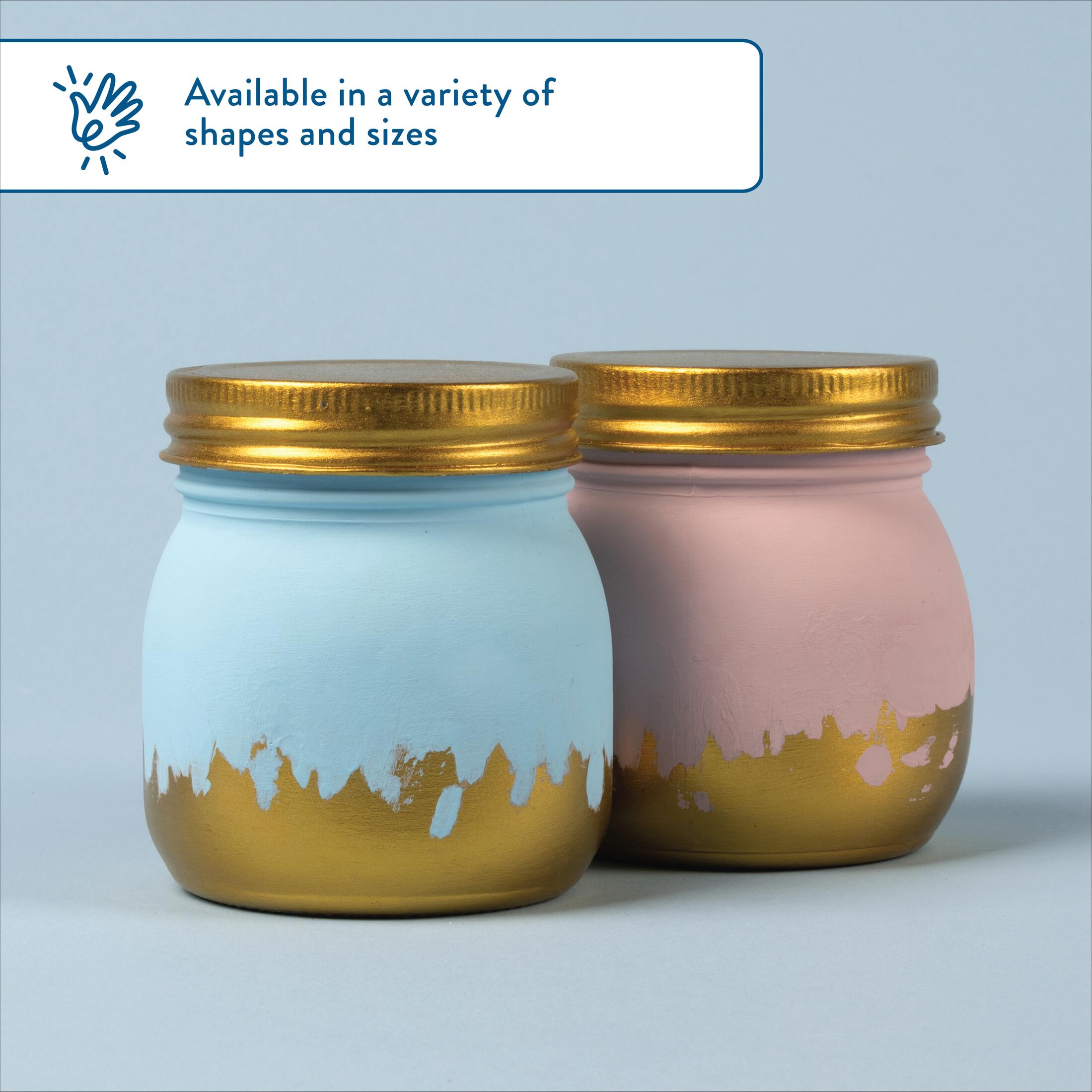 Hello Hobby Smooth Glass Mason Jar, 8 oz