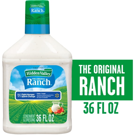 Hidden Valley Original Ranch Salad Dressing and Topping, 36 fl oz Bottle