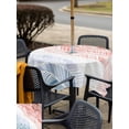 thumbnail image 5 of Outdoor Tablecloths with Umbrella Hole & Zipper, Ombre Orange Blue 54x54 Inch Square Tablecloths, Summer Coastal Ocean Sea Beach Wave Waterproof Table Cloth, Patio/Pool/Picnic Table Covers, 5 of 8