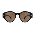 thumbnail image 4 of Womens Mod Vintage Style Thick Temple Round Hipster Plastic Sunglasses Black - Brown, 4 of 8