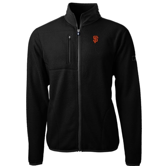 Men's Cutter & Buck Black San Francisco Giants Big & Tall Cascade Eco Sherpa Fleece Full-Zip Jacket