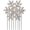 Iridescent AB Silver-Tone, variant on Winter Snowflake Hair Side Comb Clear Austrian -Tone