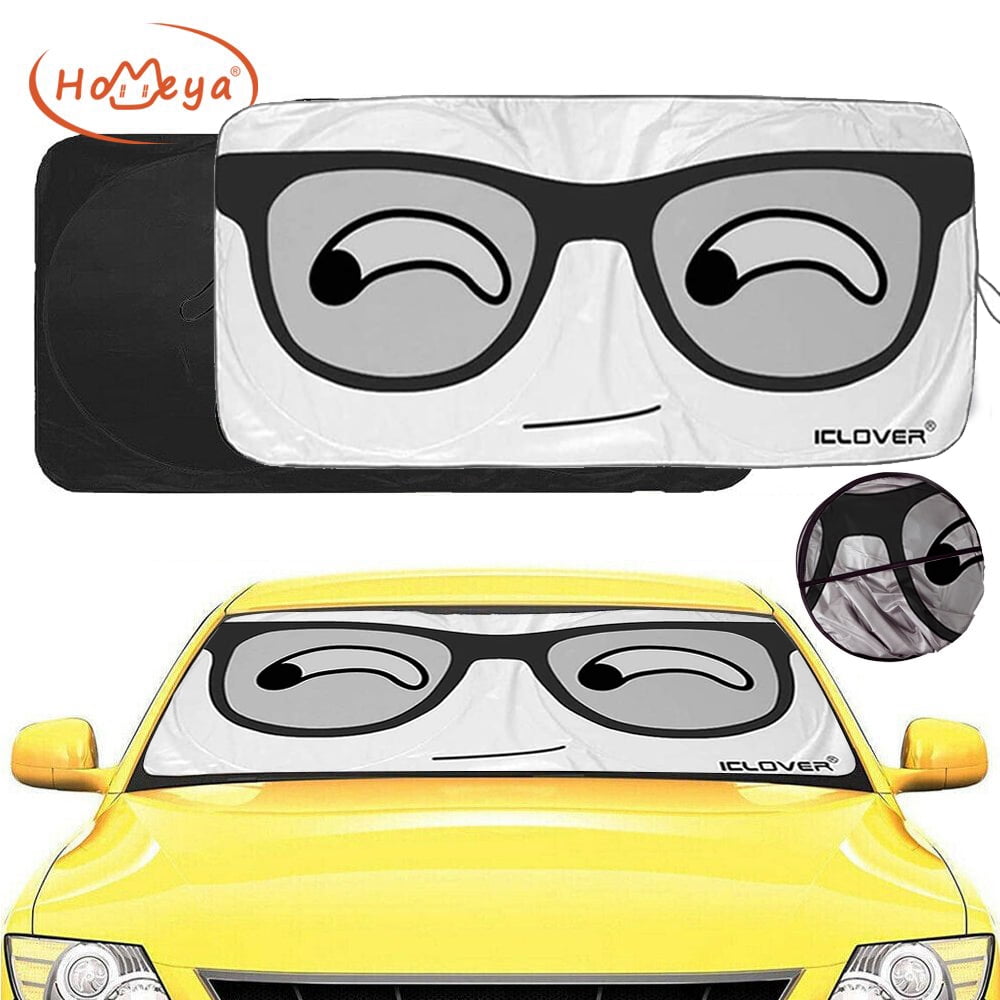 Homeya Car SUV Windshield Sun Shade Front Visor Reflective Protector