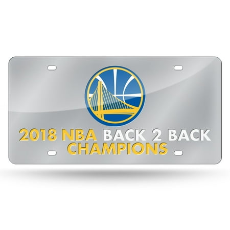 National Champions License Plate - Golden State Warriors Official NBA 2018 National Champions License Plate Mirror by Rico 387400