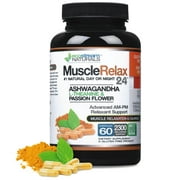 Muscle Relax Supplement, Daytime/Nighttime, Advanced AM-PM Relaxant support Support, 60 Capsules