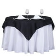 thumbnail image 4 of BalsaCircle 54" x 54" Square Polyester Tablecloth - Black, 4 of 7