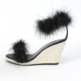 thumbnail image 2 of Women Wedge Slipper with Fur  Sexy New Straw Simple Sky High Slope with Waterproof Trolley Model Cool.LFD, 2 of 3