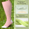 thumbnail image 2 of Calcetines de compresión LEVSOX de pantorrilla ancha de 15-20 mmHg para mujer, color rosa, 2 of 5