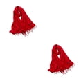 thumbnail image 2 of Minnieouse Bufanda de mujer con borla, bufandas de invierno de moda gruesa pura, chal de Cachemira hecho a mano para mujer, nuevas decoraciones Rojo 200*70cm 2piezas, 2 of 6